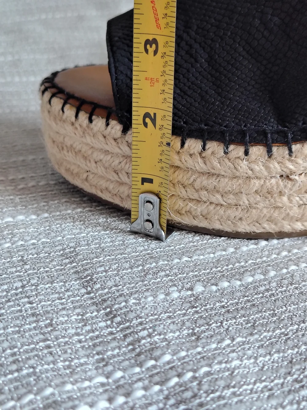 Franco Sarto Takara Black Suede Espadrille Platform Wedge Sandals Women 9M